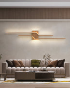 Lumanook Minimalist Led Wall Light With Wood Grain Finish