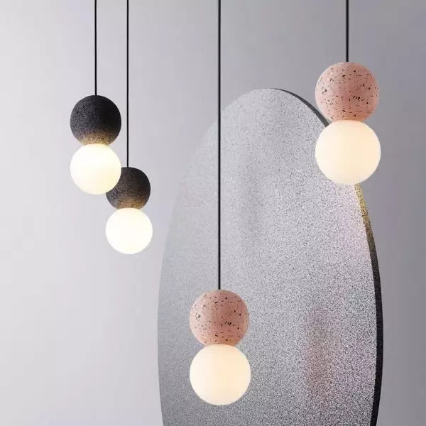Quorra Geometric Pendant Light Featuring Opal Diffuser