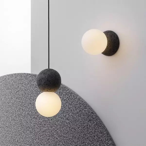 Quorra Geometric Pendant Light Featuring Opal Diffuser