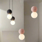 Quorra Geometric Pendant Light Featuring Opal Diffuser