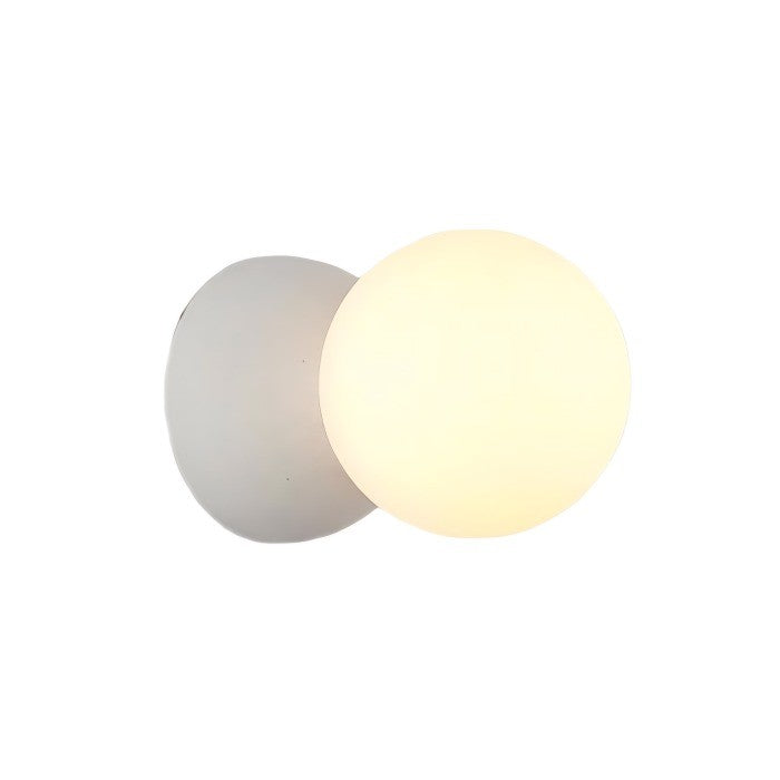 Quorra Pendant Light With Zement Volcanic Stone And Opal Glass