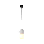 Quorra Pendant Light With Zement Volcanic Stone And Opal Glass