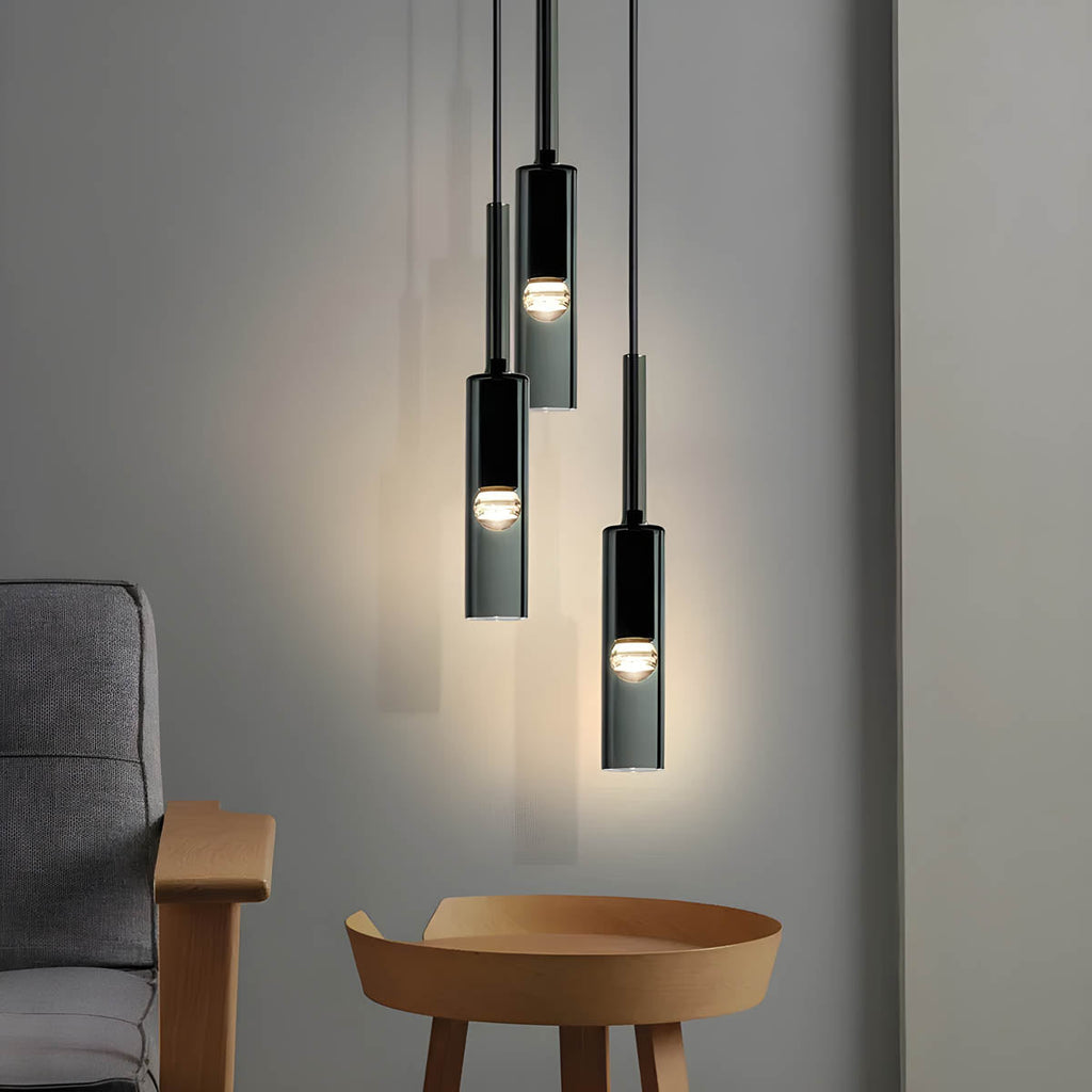 Lampada a sospensione Brand - Lampada moderna in vetro e metallo con LED integrato