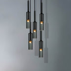 Lampada a sospensione Brand - Lampada moderna in vetro e metallo con LED integrato