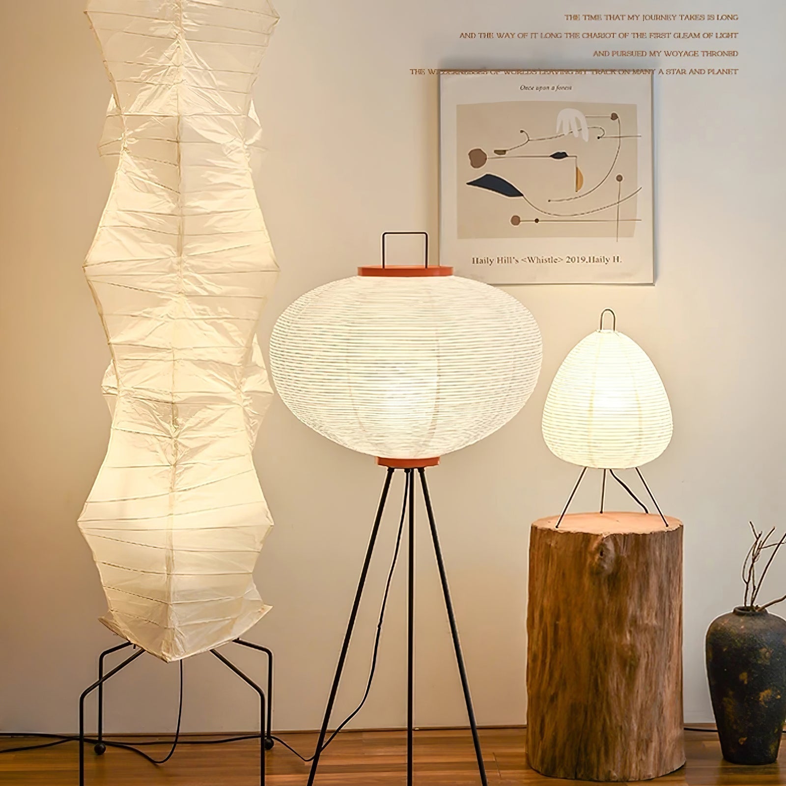 Lumiara Rice Paper Floor Lamp Japanese Inspired Ambient Glow