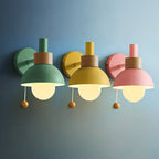 Colorful Scandinavian Wall Sconce With Pull Switch