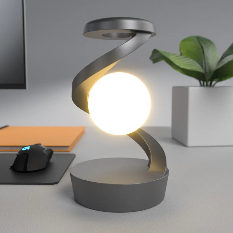 Lumeo | Lampada a spirale LED senza contatto e caricatore wireless
