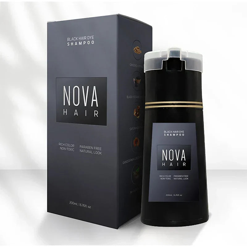 Novahair | שמפו צבע מיידי צבע שיער תוך 10 דקות ללא בלגן