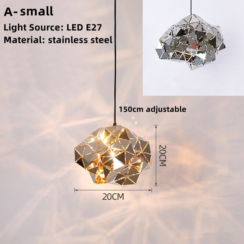 AstraGrid rozsdamentes acél geometrikus modern függeszték lámpák