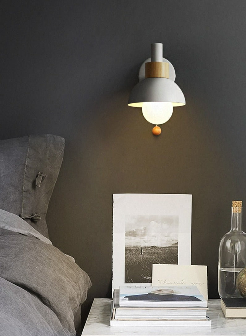 Colorful Scandinavian Wall Sconce With Pull Switch