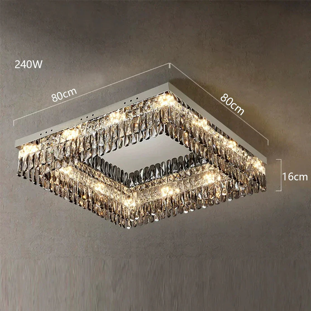 מנורות אורורה קריסטל זוהר עם כיסוי מט לכל חדר