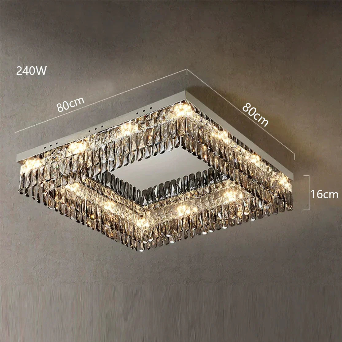 מנורות אורורה קריסטל זוהר עם כיסוי מט לכל חדר