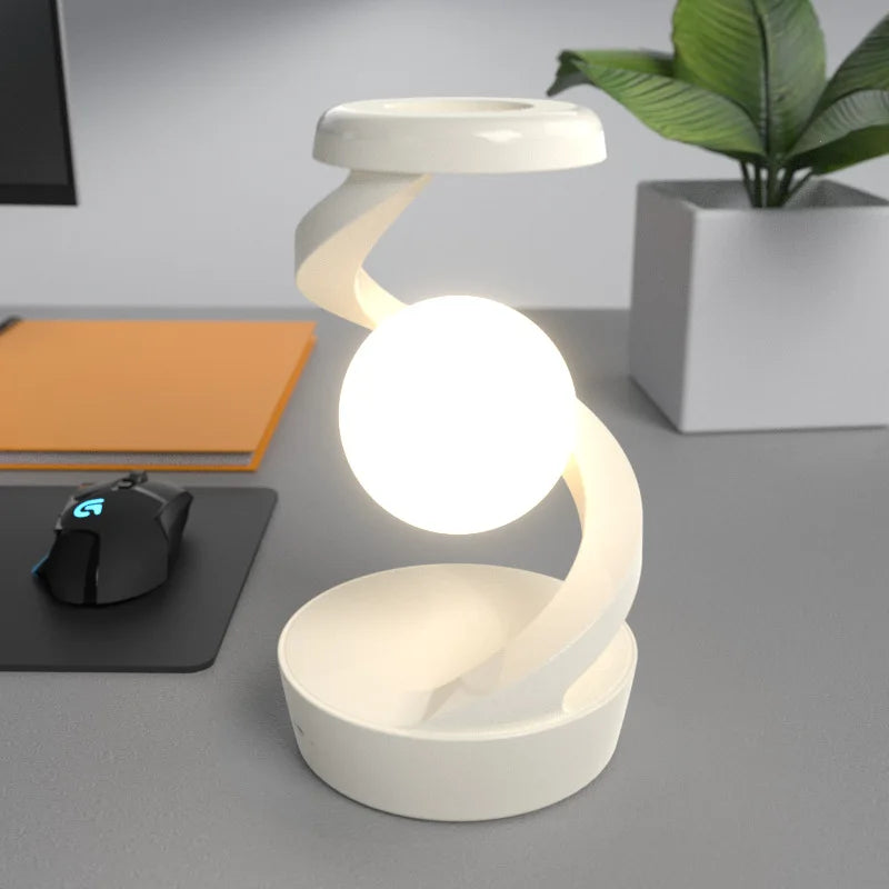 Lumeo | Lampada a spirale LED senza contatto e caricatore wireless