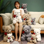 דובי טדי RosyEmbrace עם מתנת ורד ליום האהבה שלה