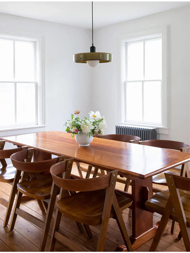 מנורת תלייה מזכוכית סילברה לומה עם תקרה, בהשראת נורדית