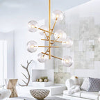 Kairo Bubble Pendant Light In Iron Resin Chandelier
