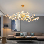 Celestia Bloom Ceramic Petal Chandelier with Dimmable LEDs