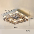 מנורות אורורה קריסטל זוהר עם כיסוי מט לכל חדר