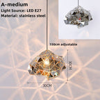 AstraGrid rozsdamentes acél geometrikus modern függeszték lámpák