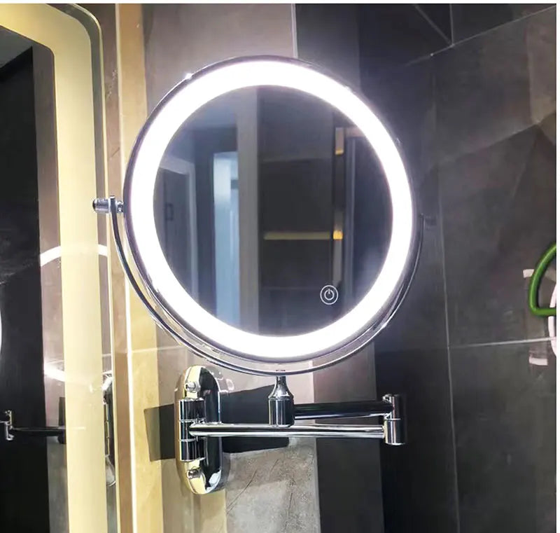 Specchio Ingranditore LED LumaGlow per Trucco e Bagno