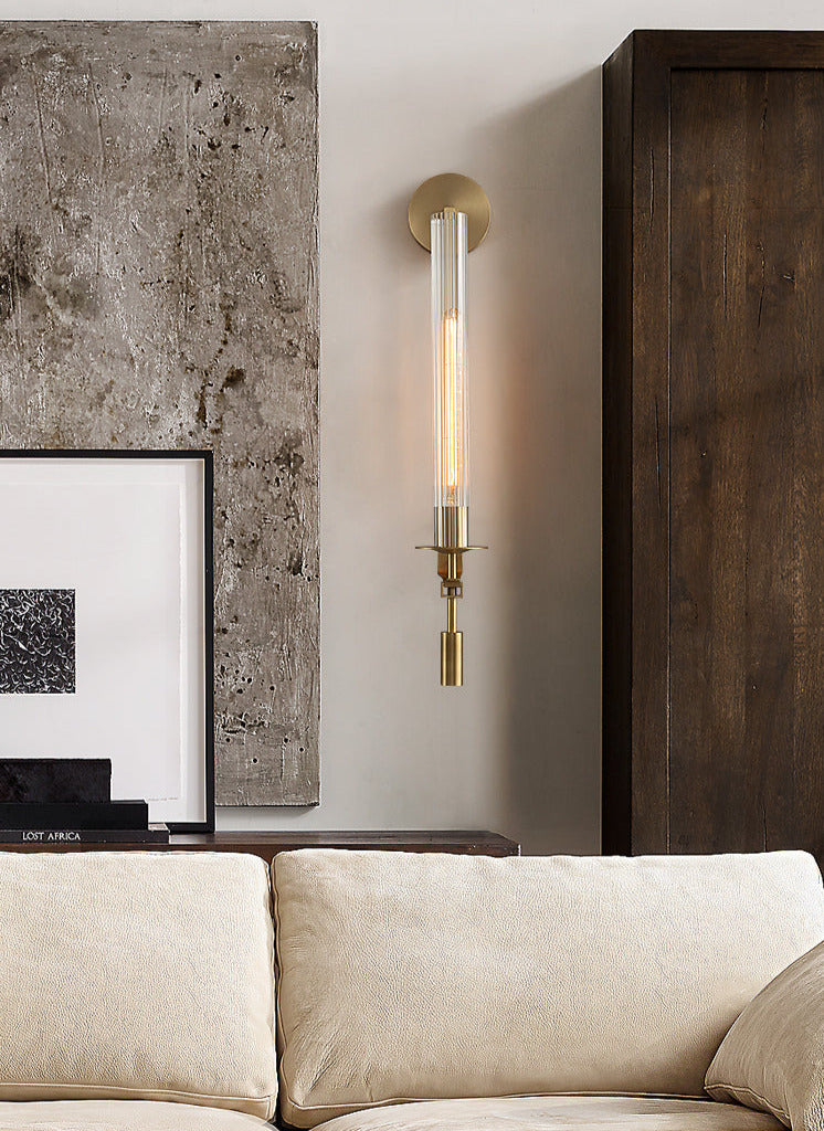 Elowen | Modern Fluted Glass Wall Sconce
