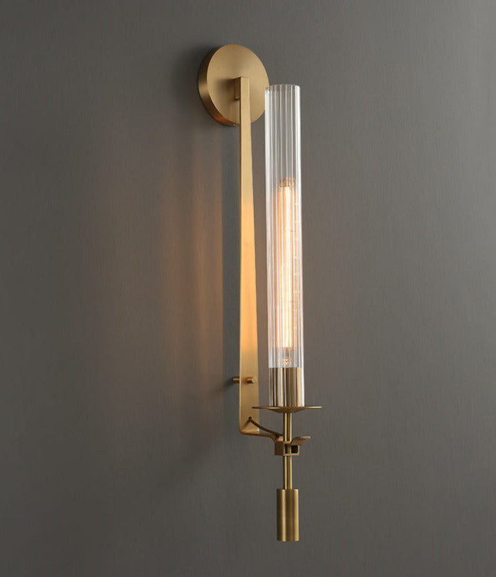 Elowen | Modern Fluted Glass Wall Sconce
