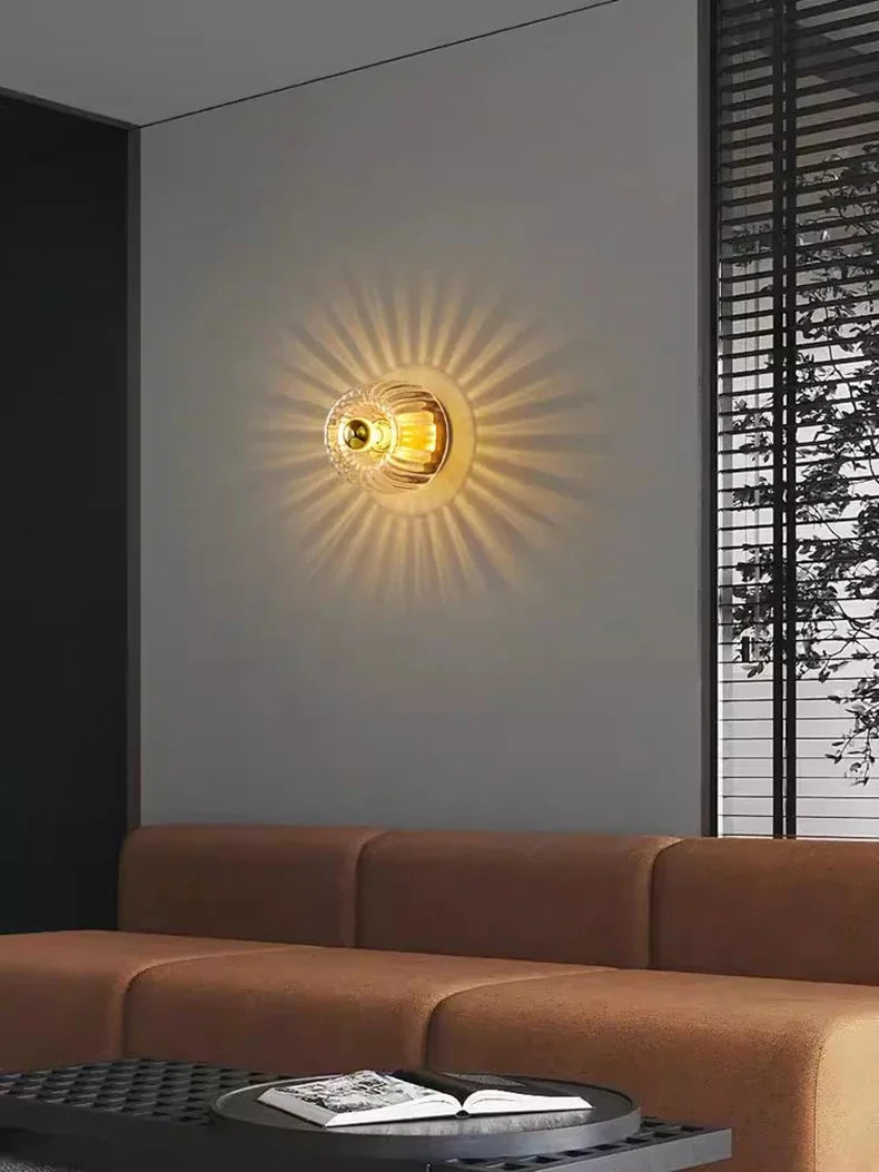 LyraNova Nordic Bauhaus Lampada da Parete in Vetro Moderna