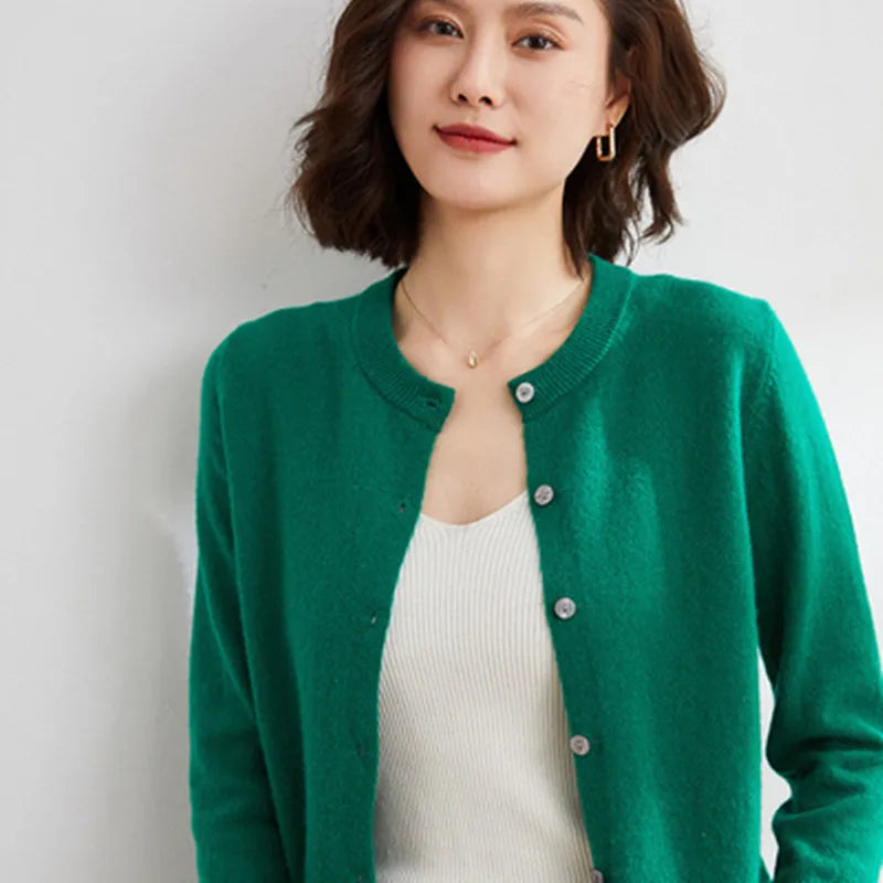 וירלה קרדיגן קשמיר סריגה רכה לאביב ולסתיו