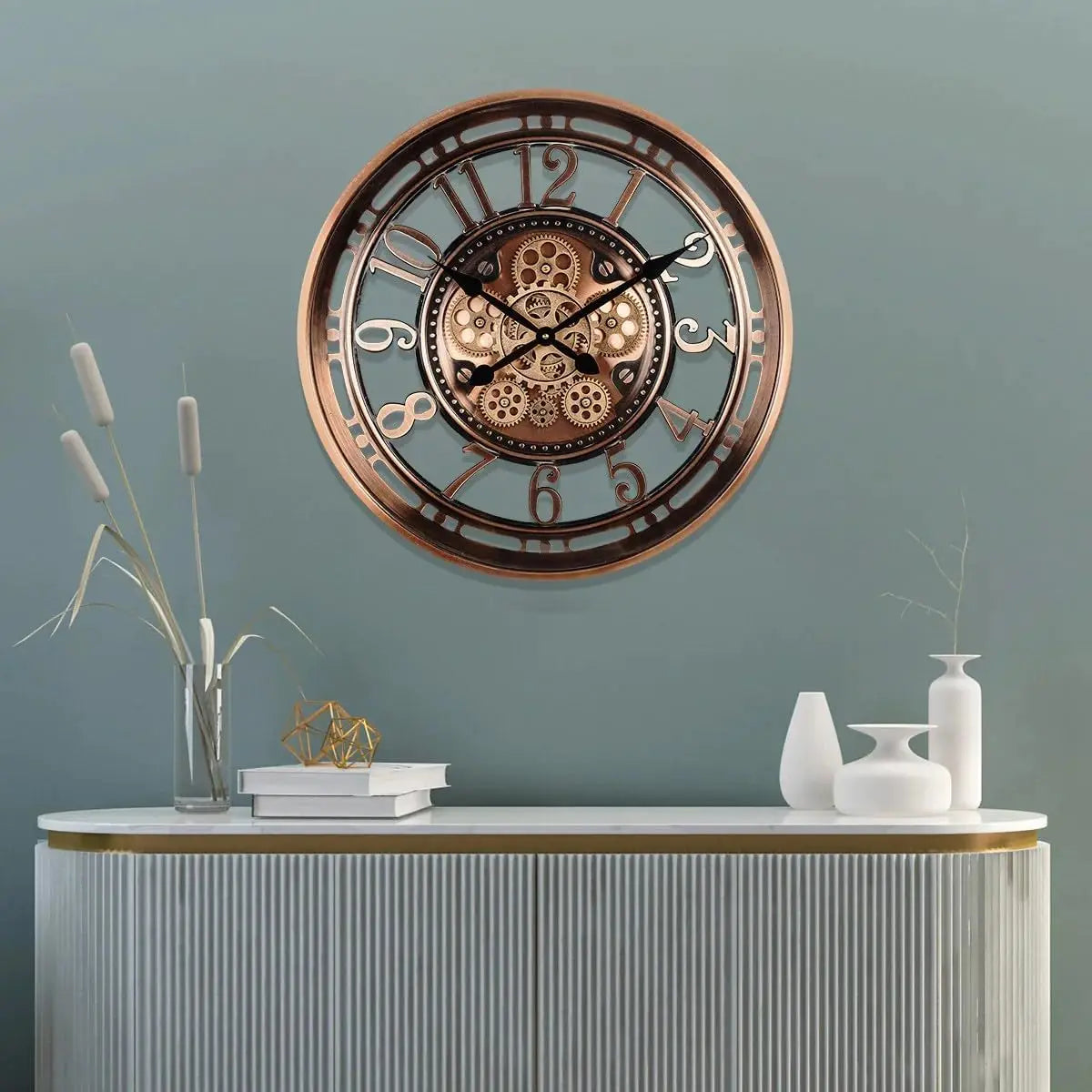 Cupronix Office Wall Clock with Antique Copper Finish