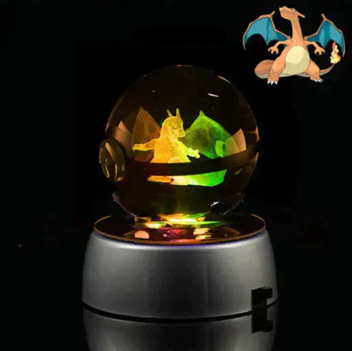 LumaSphere Lampada Notturna di Cristallo Per Un Bagliore Magico nello Spazio | Pokie Bol