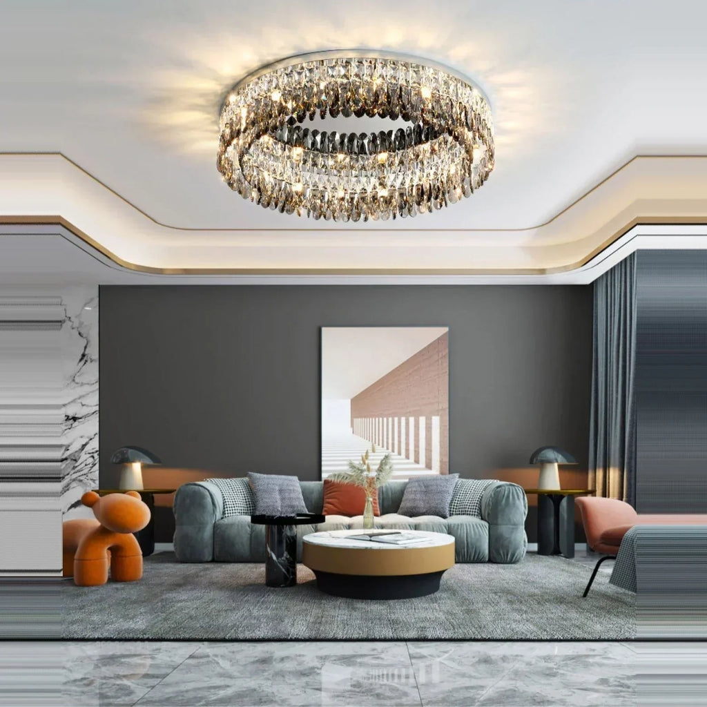 מנורות אורורה קריסטל זוהר עם כיסוי מט לכל חדר