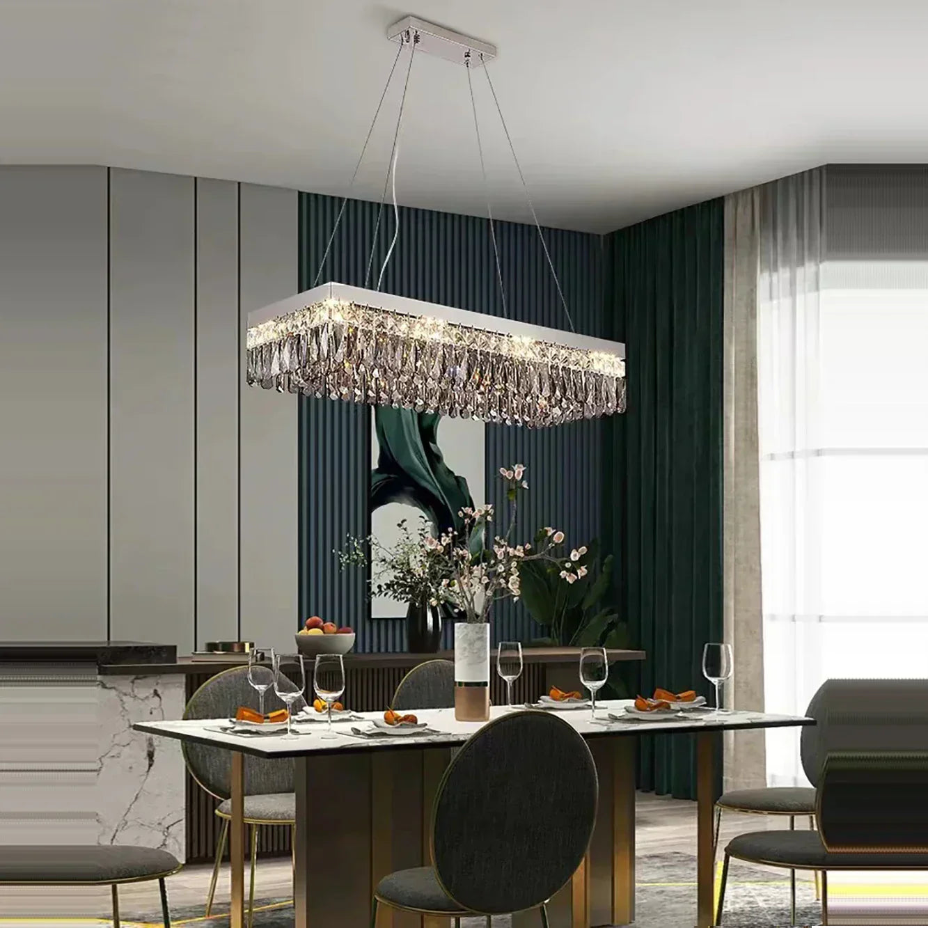 מנורות אורורה קריסטל זוהר עם כיסוי מט לכל חדר