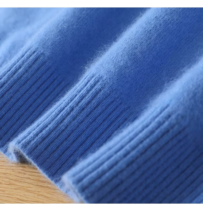 Suéter Valen de Cachemira | 100% Puro Tejido Japonés con Cuello Redondo