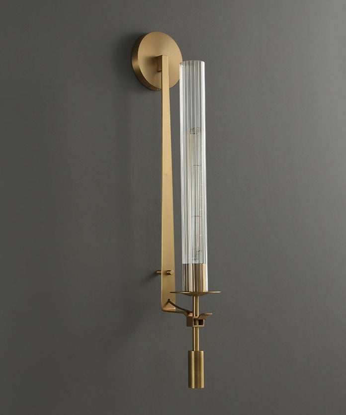 Elowen | Modern Fluted Glass Wall Sconce