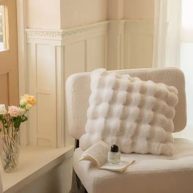 Manta de piel sintética de conejo AureaWave, lujosa, suave y cálida