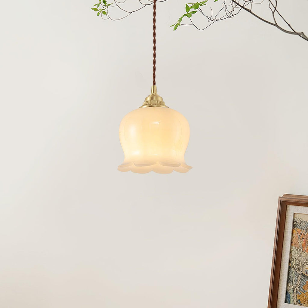Floraglint Brass And Resin Pendant Light Inspired By Flowers