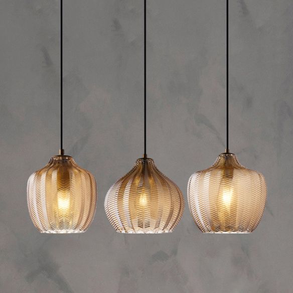Marlo | Pendant Lights in Textured Glass