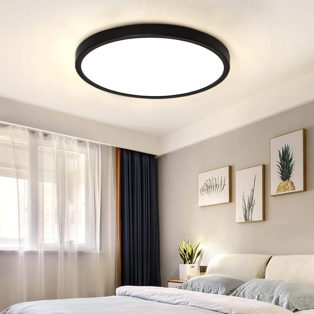 Luz de Teto LED Ultra-Fina Impermeável - Iluminação Moderna e Prática para Casa de Banho