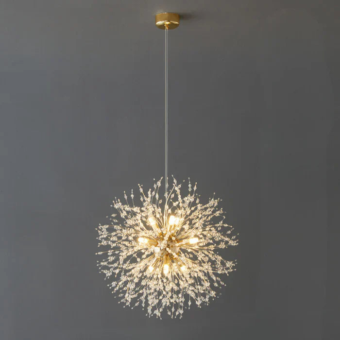 Lunaria | Lampada a sospensione a LED in cristallo per un'eleganza eterea