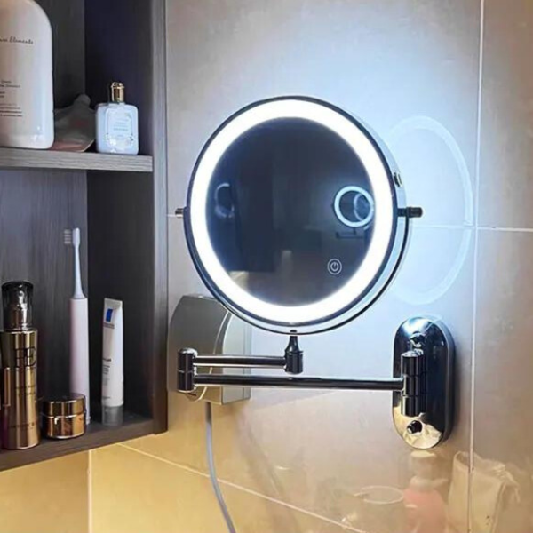 Specchio Ingranditore LED LumaGlow per Trucco e Bagno