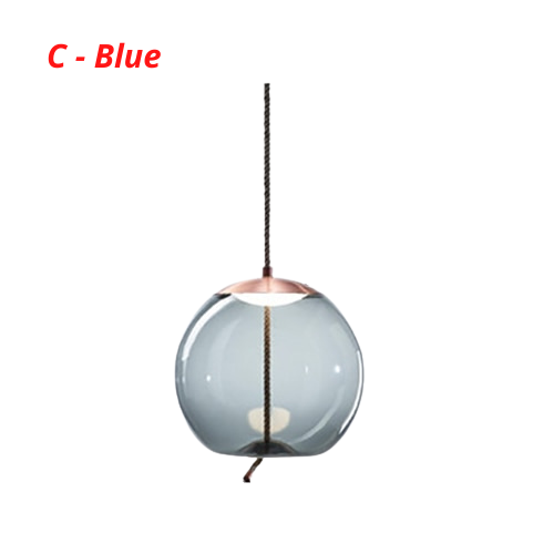 Scandinavian Rope And Glass Pendant Lights