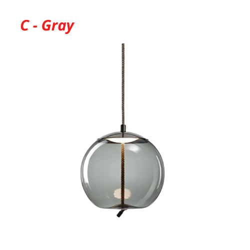 Scandinavian Rope And Glass Pendant Lights