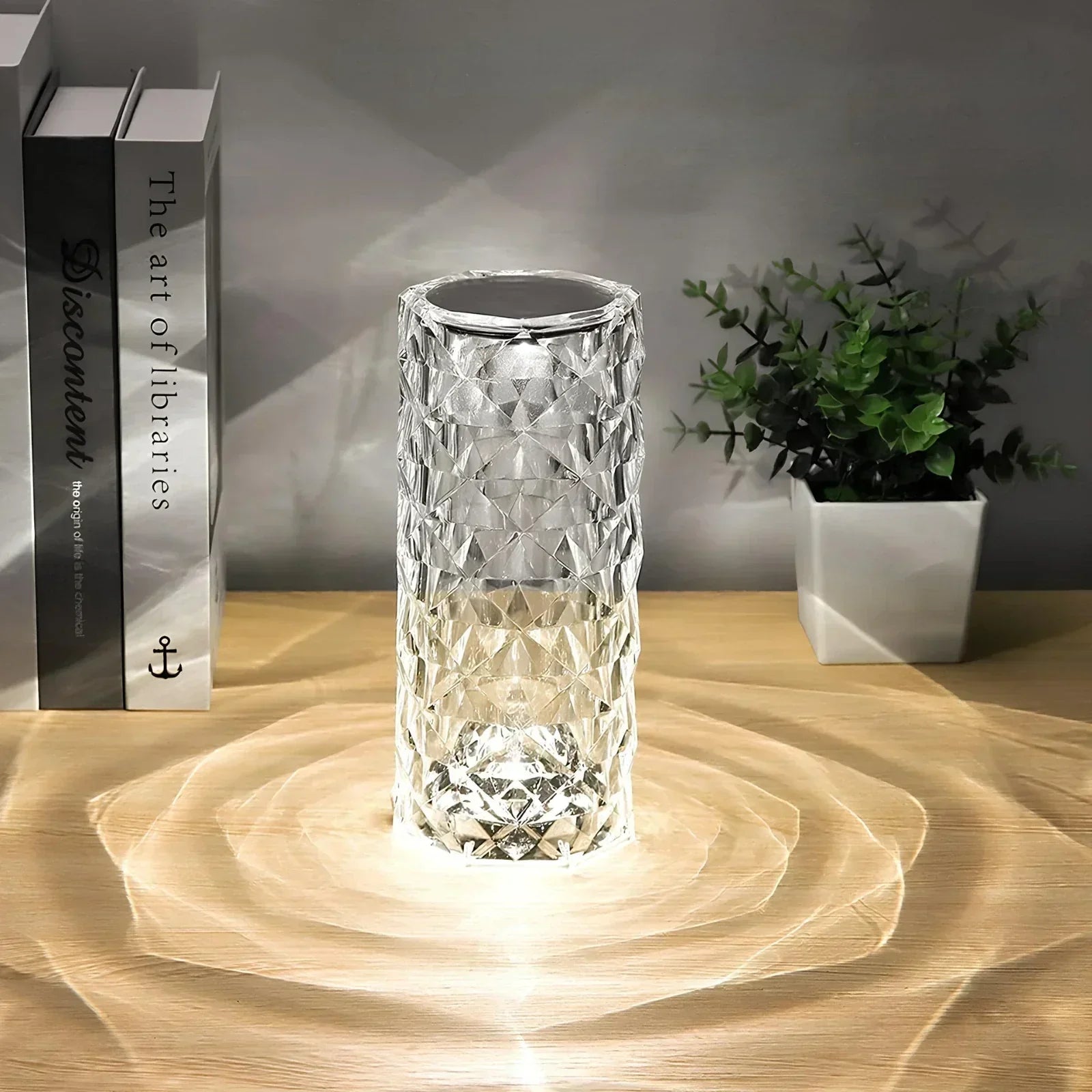 Lampada Luminara Crystal Touch, LED Dimmerabile a Cambiamento di Colore