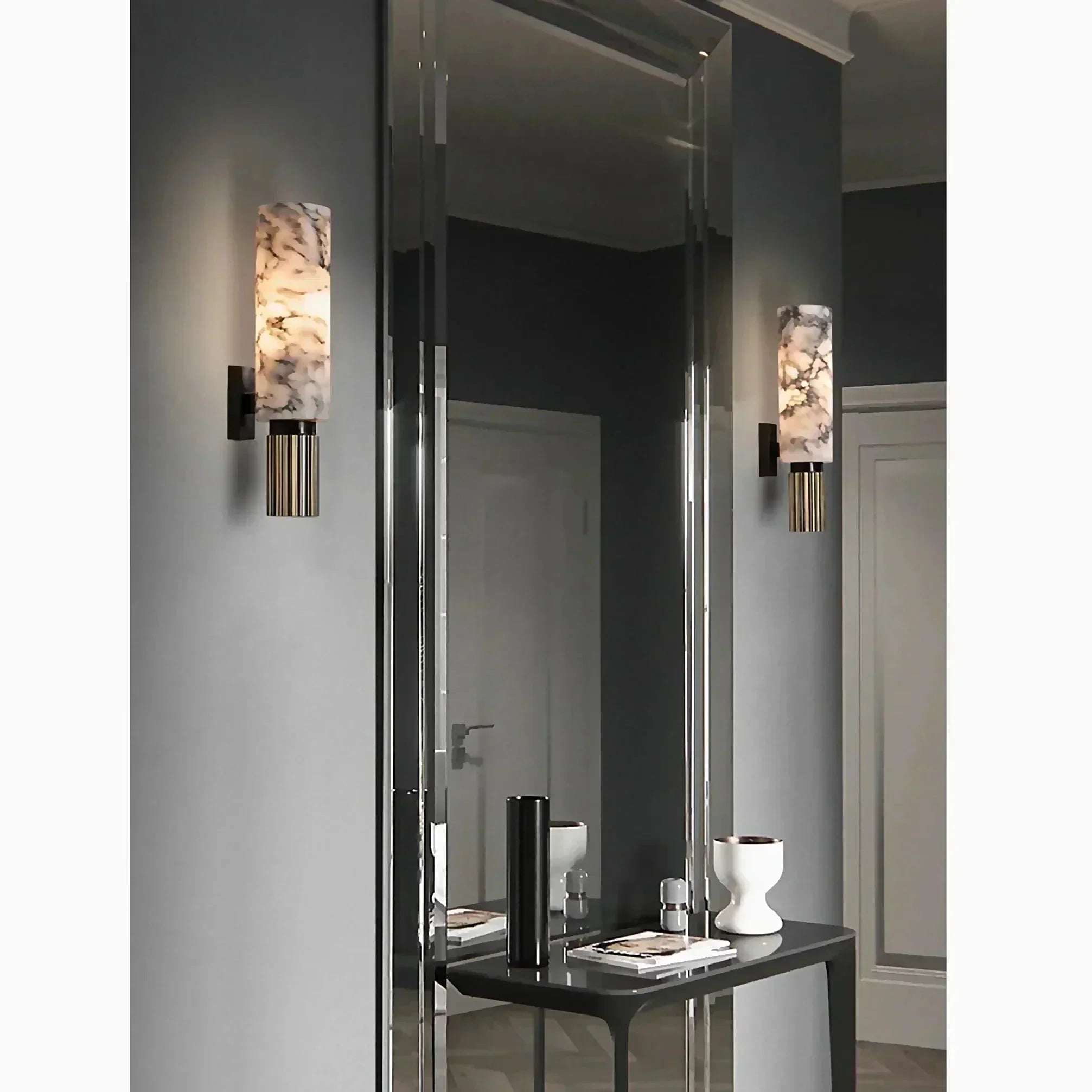 Lámpara de pared de mármol Aurelio | Lámpara de pared de piedra lujosa