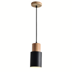 Lumiya Colorful Nordic Pendant Lamp With Wood Base