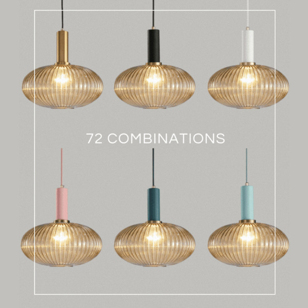 Nordic Fluted Glass Pendant Light for Modern Interiors