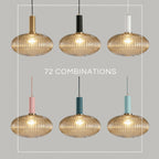 Nordic Fluted Glass Pendant Light for Modern Interiors