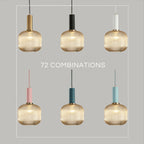 Nordic Fluted Glass Pendant Light for Modern Interiors