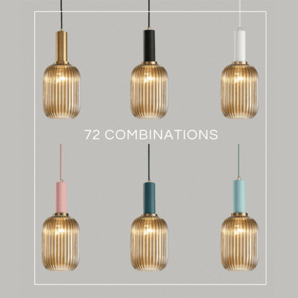 Nordic Fluted Glass Pendant Light for Modern Interiors