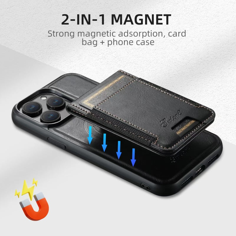 וירלו | כיסוי מחזיק כרטיסים מעור לאייפון MagSafe